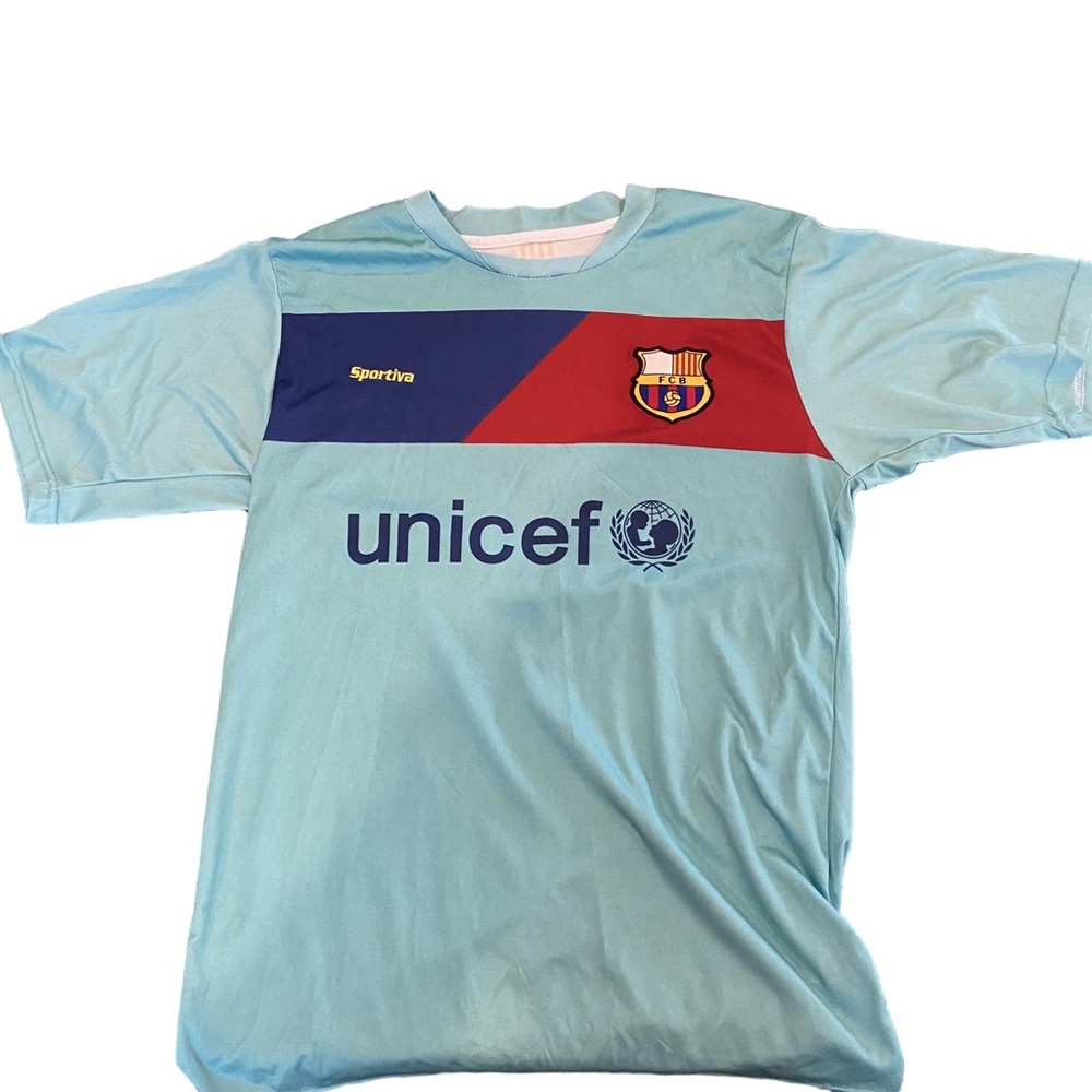 Light Blue Barcelona Messi Jersey